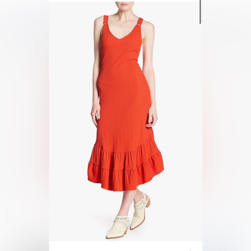 Free People Into You Ribbed Maxi Dress Coquette Festival Medium $168